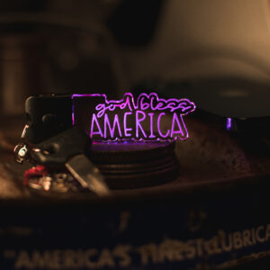 God Bless America LED Keychain