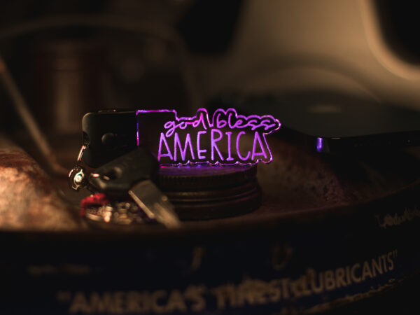 God Bless America LED Keychain